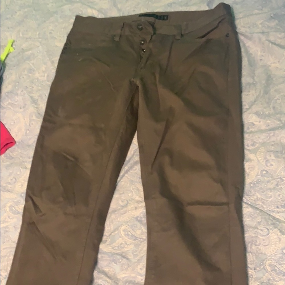KREW dark tan chinos